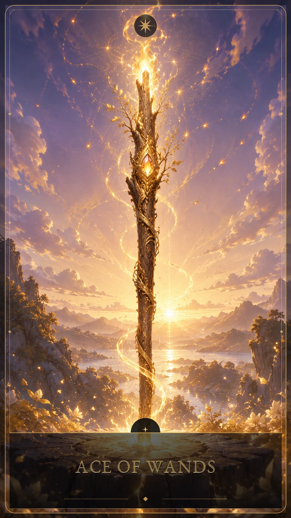 Ace of Wands — canonical Lúmina tarot card