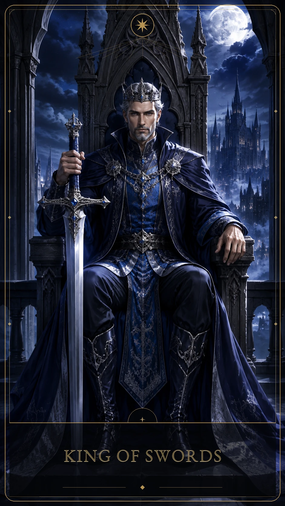 King of Swords — canonical Lúmina tarot card