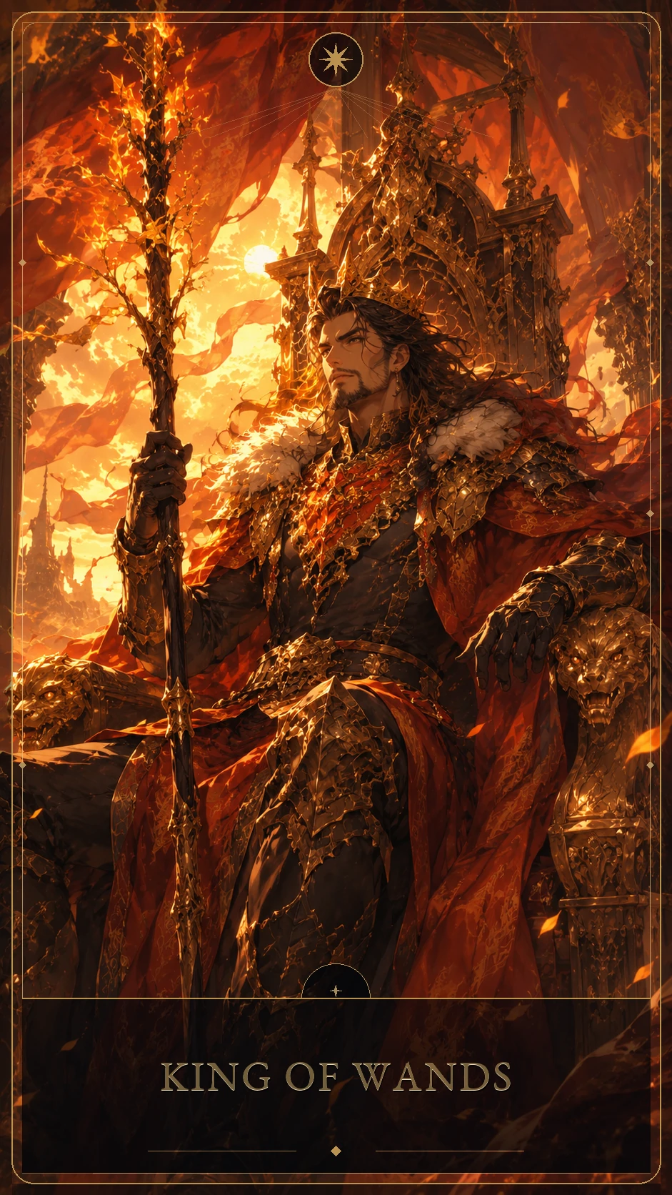 King of Wands — canonical Lúmina tarot card